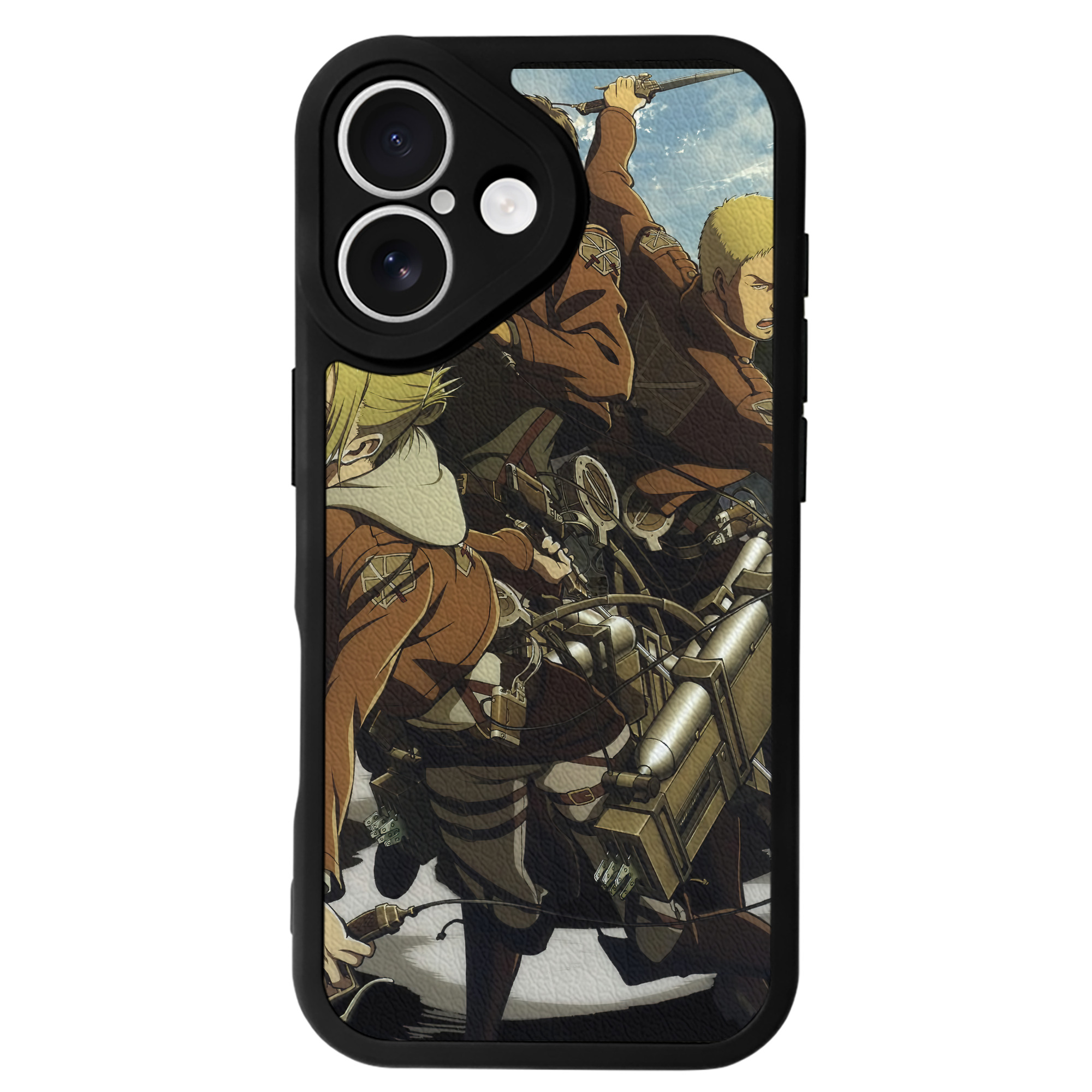 （画像用） 進撃の巨人 Attack on Titan 【iPhone 16シリーズ対応】シリコンスマホケース（レザー調） 材質：シリコン